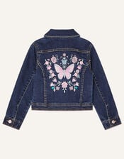 Butterfly Denim Jacket, Blue (BLUE), large