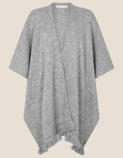 Tassel Knit Wrap Cover Up, , large