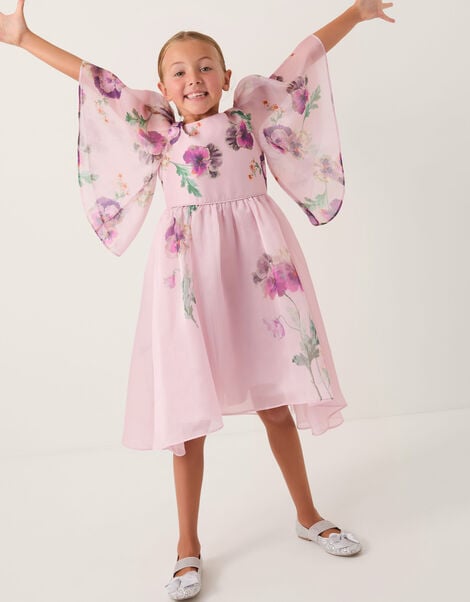 Pansy Print Party Dress, Multi (MULTI), large