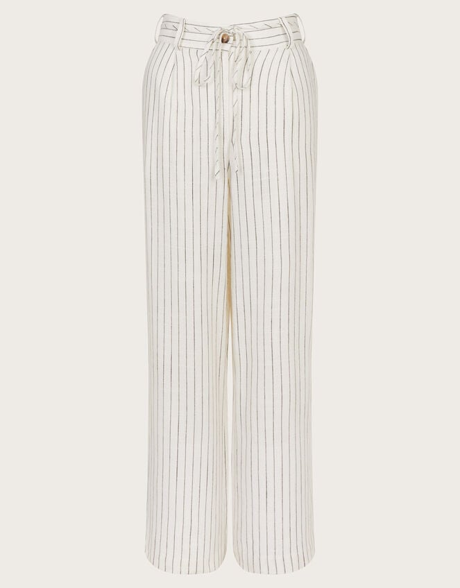 Sara Stripe Trousers, Ivory (IVORY), large