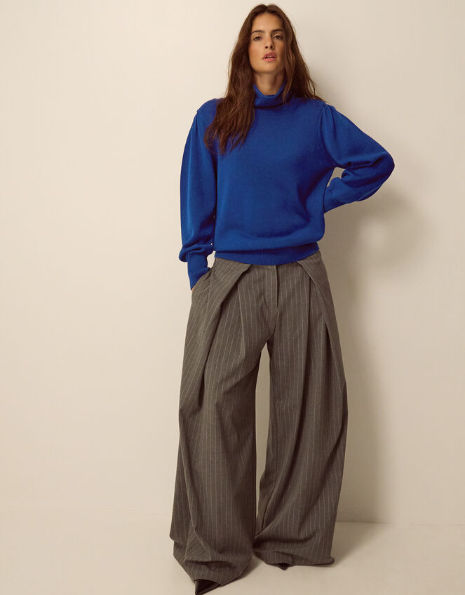 Hol High Neck Jumper, Blue (COBALT), large