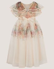 Vintage Flower Tulle Party Dress, Multi (MULTI), large