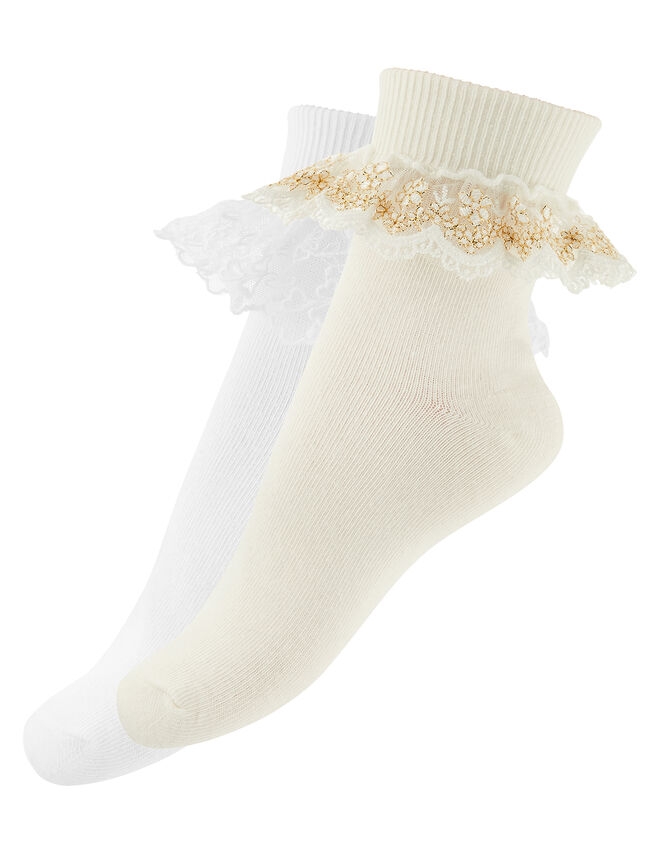 Lace Cuff Sock Set, Multi (MULTI), large