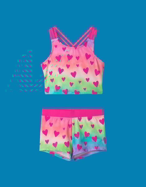 Hatley Heart Print Two-Piece Swimsuit, Multi (MULTI), large
