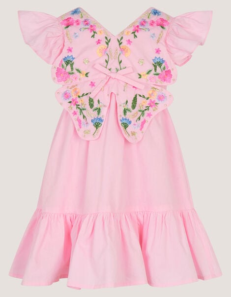 Baby Embroidered Butterfly Bodice Dress, Pink (PINK), large