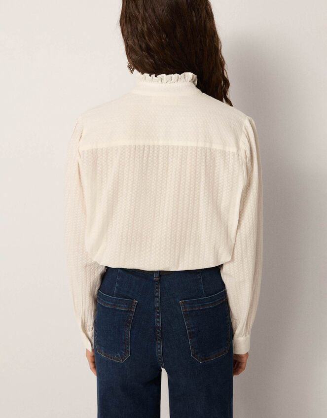Maison Hotel Bella Frill Blouse, White (WHITE), large
