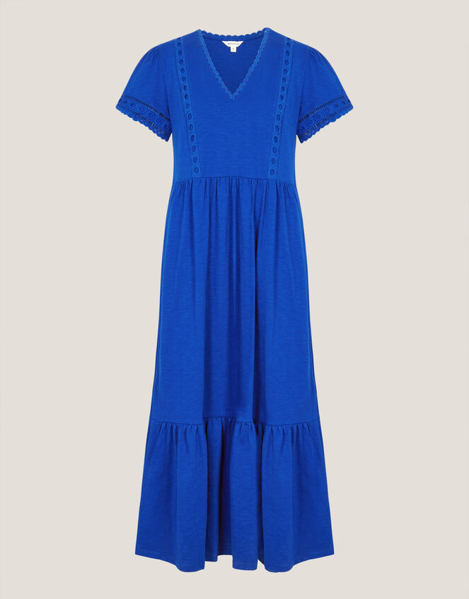 Tanitha Lace Jersey Midi Dress, Blue (COBALT), large