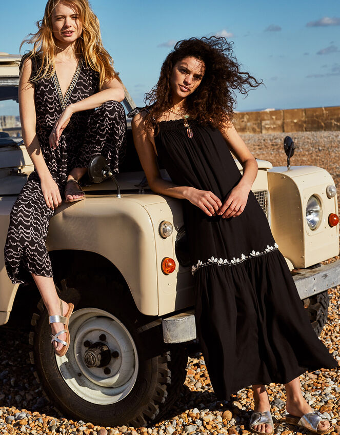 Jaya Maxi Dress in LENZING&trade; ECOVERO&trade;, Black (BLACK), large