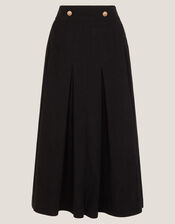 Shan Stretch Corduroy Midi Skirt, Black (BLACK), large
