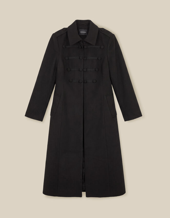 Katie Military Coat, Black (BLACK), large