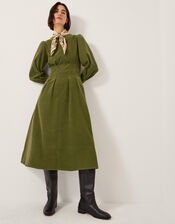 Morgan Blouson Fit & Flare Midi Dress, Green (GREEN), large