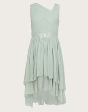 Abigail One-Shoulder Prom Dress, Green (SAGE), large