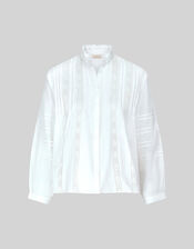 East Lace Ruffle Blouse, White (WHITE), large