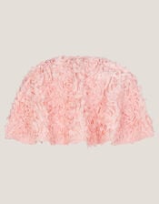 Rose Appliqu&eacute; Cape, Pink (PALE PINK), large