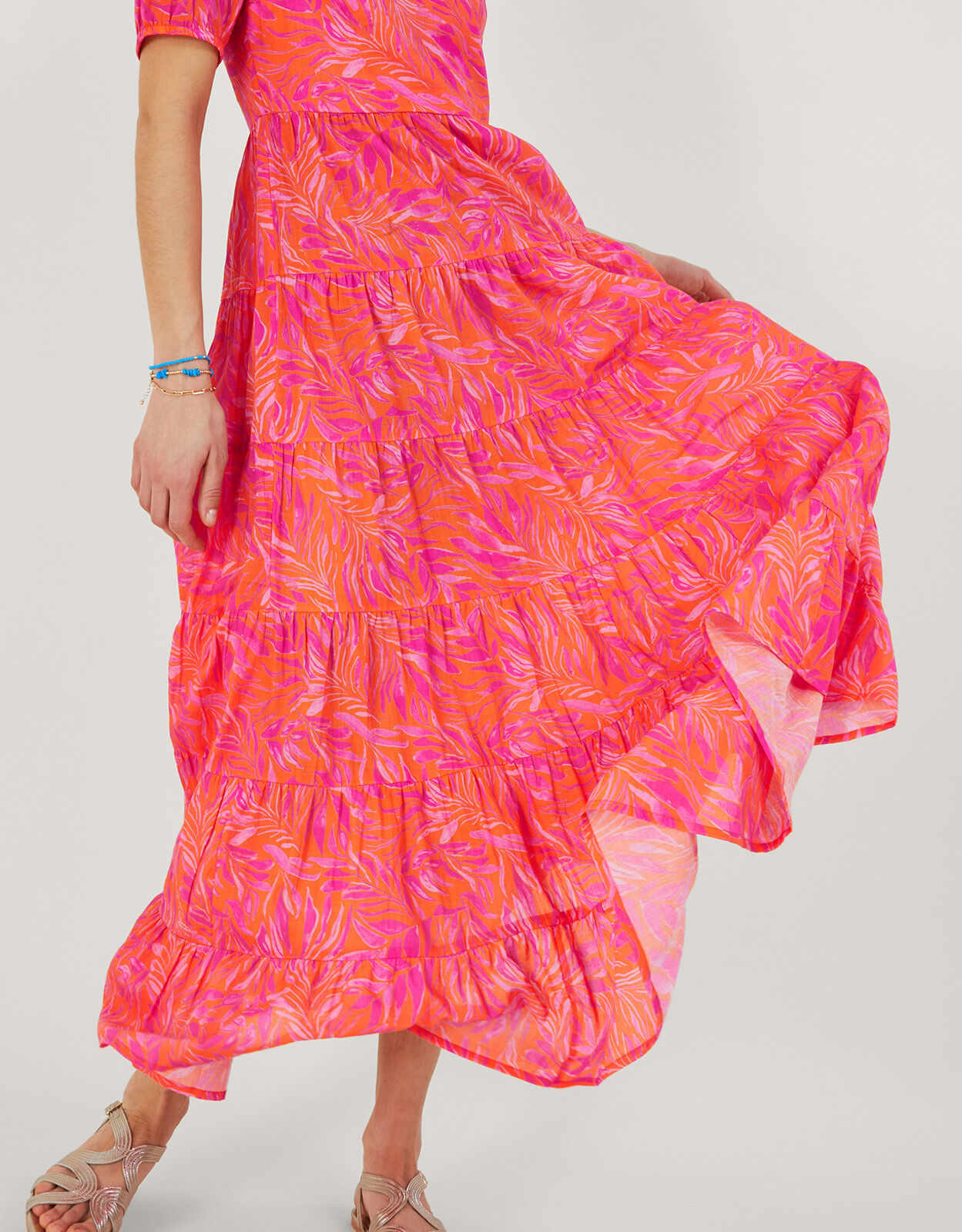 Monsoon orange maxi dress top