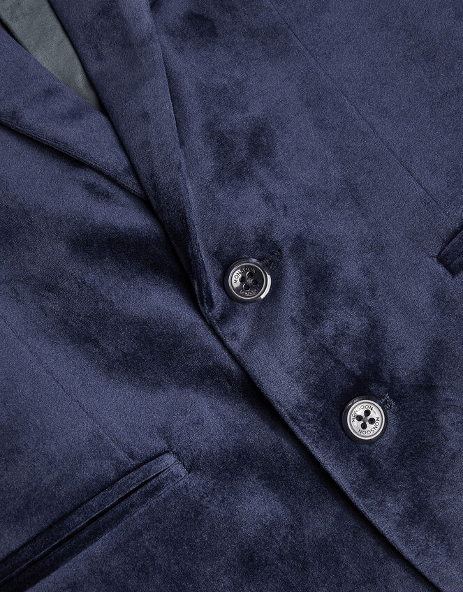 Velvet Blazer, Blue (NAVY), large
