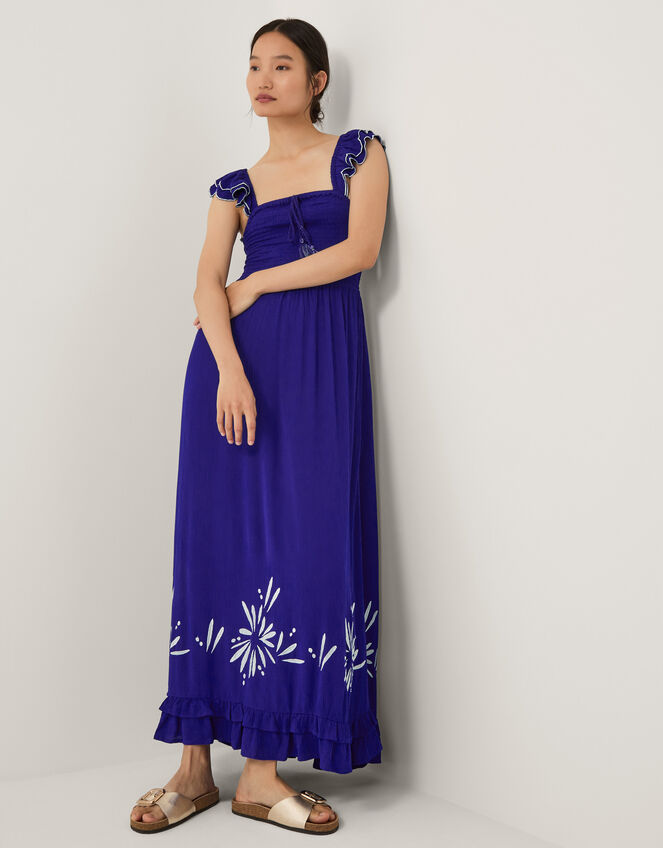 Ardra Embroidered Maxi Sundress, Blue (BLUE), large