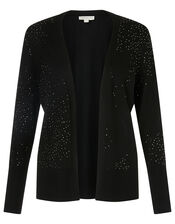 Hotfix Gem Cardigan with Sustainable Viscose, Black (BLACK), large