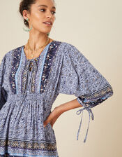Carmel Printed Dress, Blue (NAVY), large