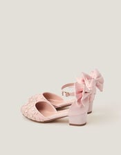 Sara Embroidered Flower Heels, Pink (PINK), large