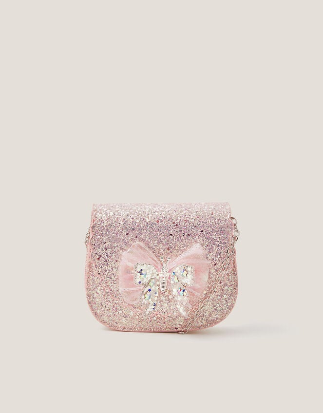 Sparkle Butterfly Crossbody Bag, , large