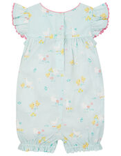 Newborn Chick Printed Romper , Blue (BLUE), large