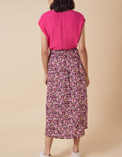 Ditsy Floral Midi Skirt in LENZING™ ECOVERO™, Pink (PINK), large