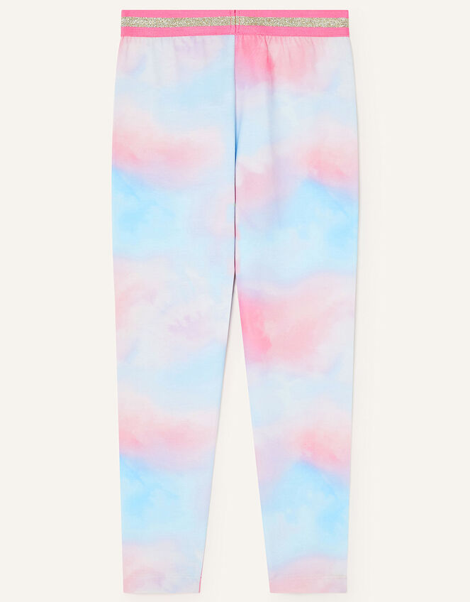 Tie Dye Leggings, Blue (NAVY), large