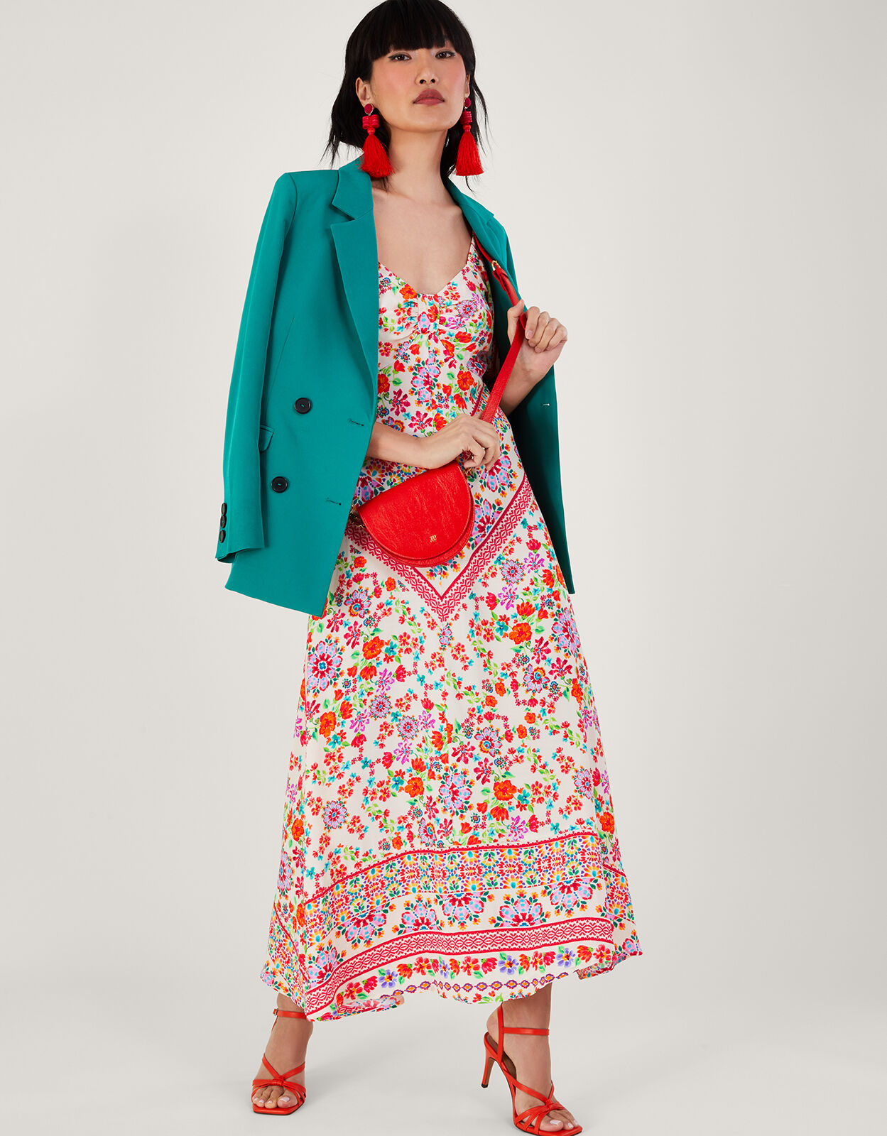 Monsoon floral maxi dress discount