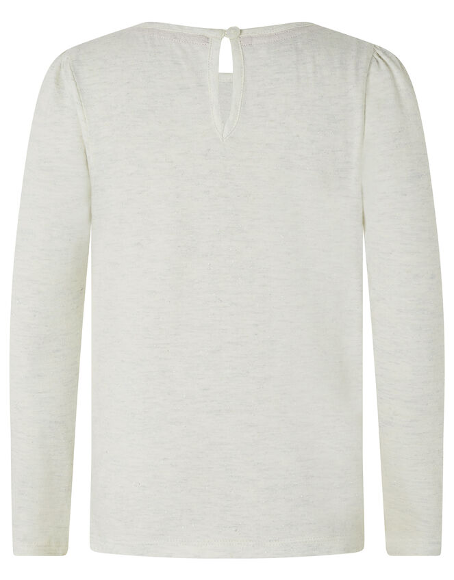 Unicorn Long-Sleeved T-shirt in Organic Cotton, Camel (OATMEAL), large