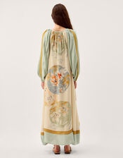 Clemence Amelie Floral Dobby Midi Dress, Cream (CREAM), large