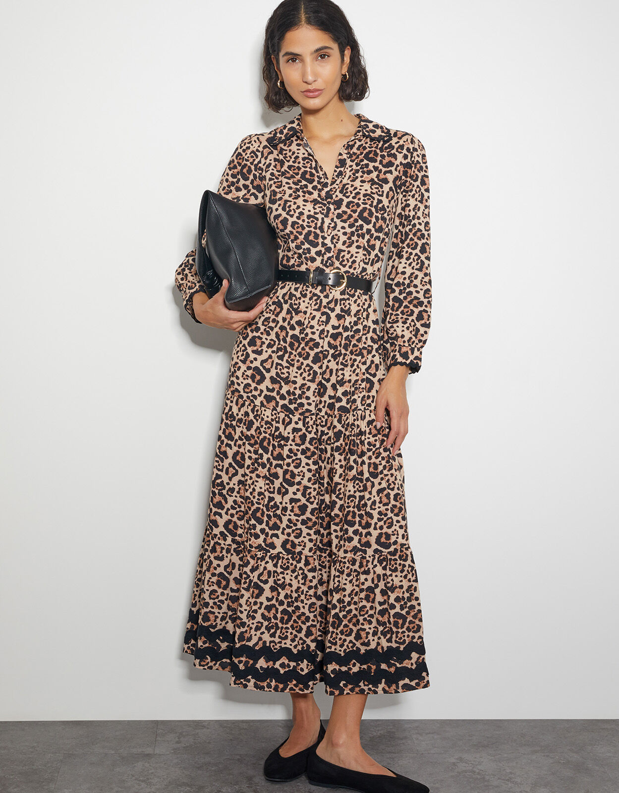 Lola Leopard Print Maxi Dress Brown Day Dresses Monsoon Global