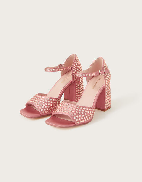 Gem Embroidered Heels, Pink (BLUSH), large
