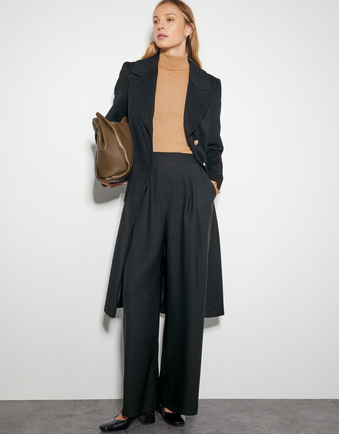 Fleur Military Longline Coat Black Women's Coats Monsoon US.