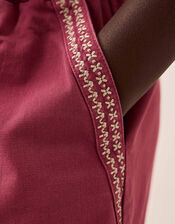 East Della Wide Leg Cotton Twill Trousers, Pink (PINK), large