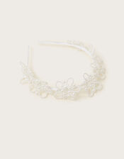 Embellished Faux Pearl Bridesmaid Headband, , large