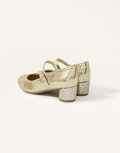 Sequin Block Heels , Gold (GOLD), large