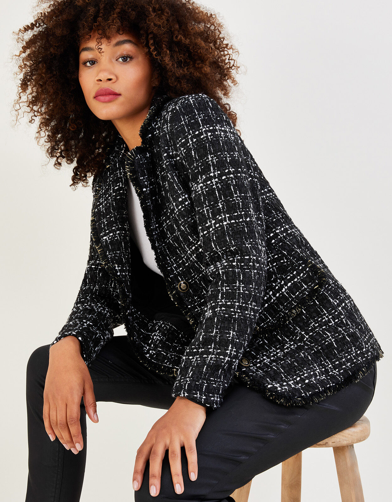 Tammy Textured Blazer Black
