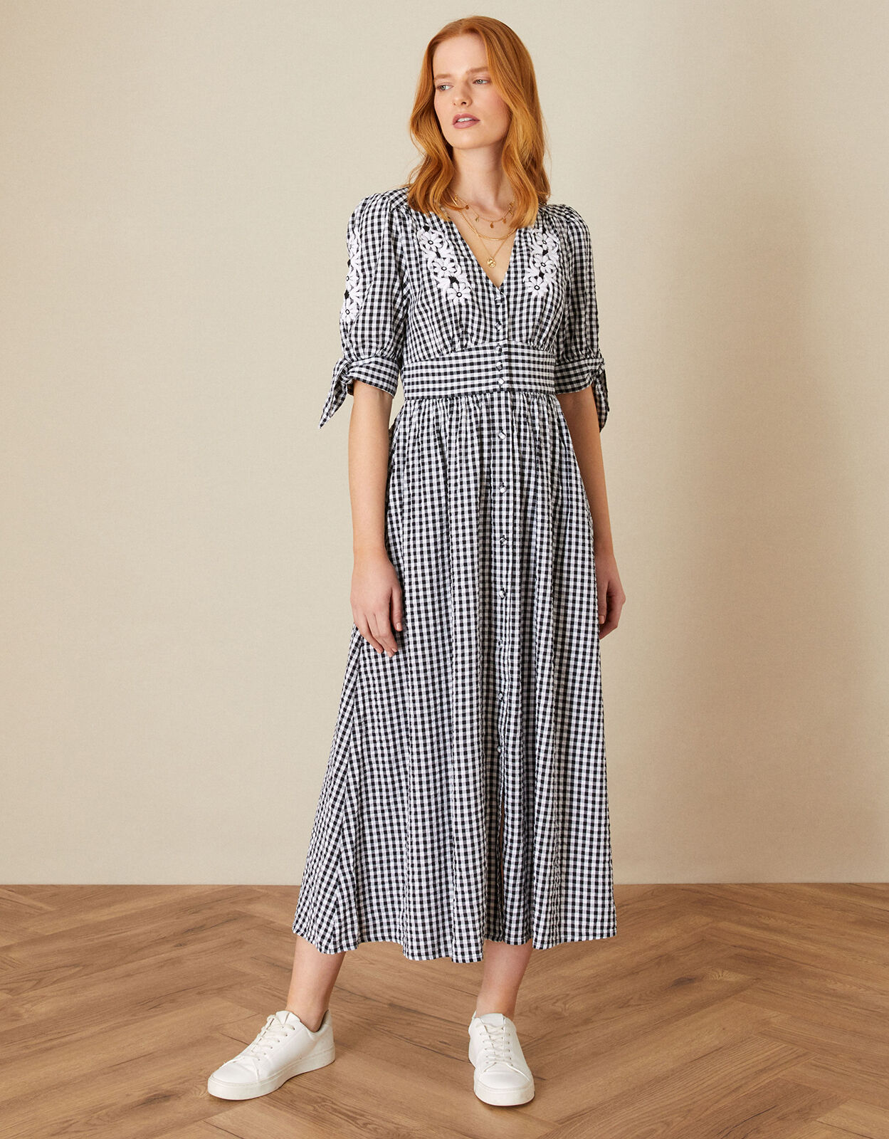 Monsoon check on sale dress