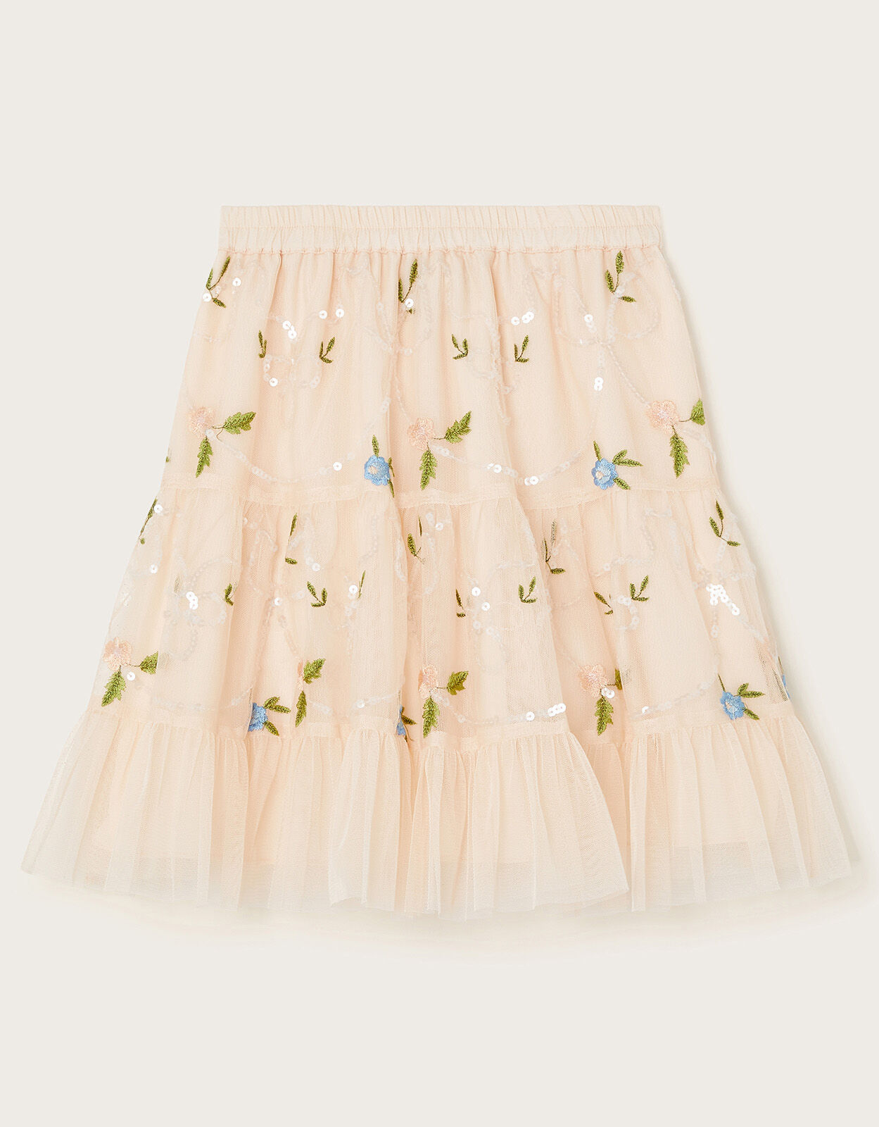 Tula Embellished Tulle Skirt Pink