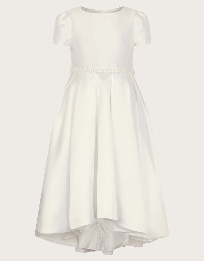 Henrietta Pearl Belt Dress, White (WHITE), large