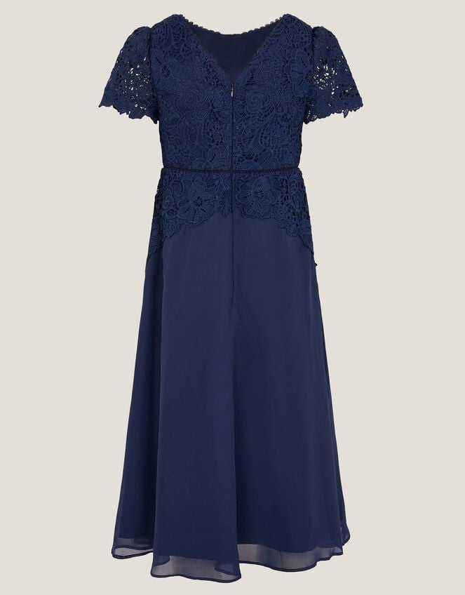 Monica Lace Prom Dress, Blue (NAVY), large