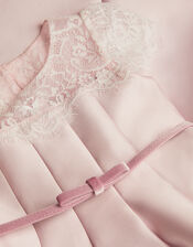 Angelina Lace Satin Party Dress, Pink (DUSKY PINK), large