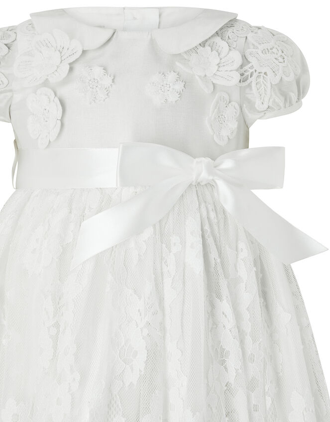 Baby Provenza Silk Christening Gown, Ivory (IVORY), large