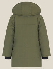 Water-Resistant Puffer Coat, Green (KHAKI), large