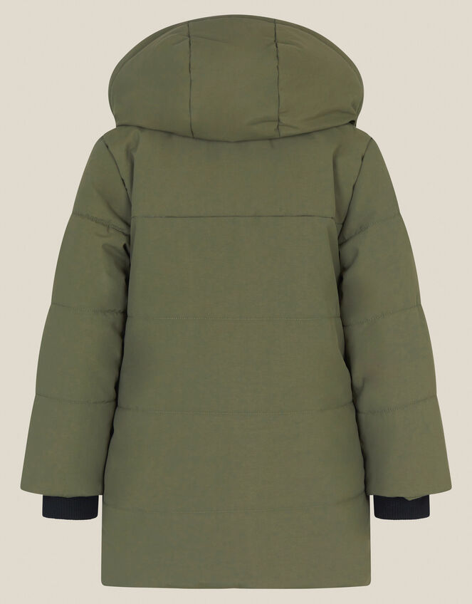 Water-Resistant Puffer Coat, Green (KHAKI), large