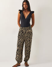 Ania Batik Print Trousers, Black (BLACK), large