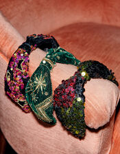Embellished Star Knot Headband, , large