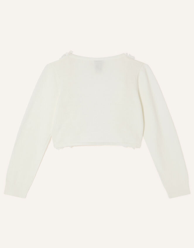 Baby Flora 3D Cardigan, Ivory (IVORY), large