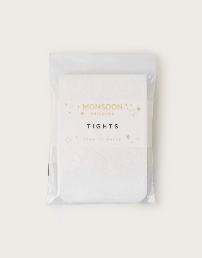 Butterfly Lace Tights, White (WHITE), large